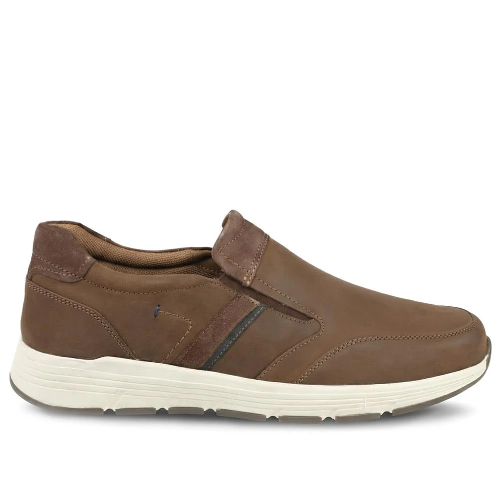 Wide-Fit Slip-On Leather Shoes - PARK41037 / 327 280 - Cognac - Image 2