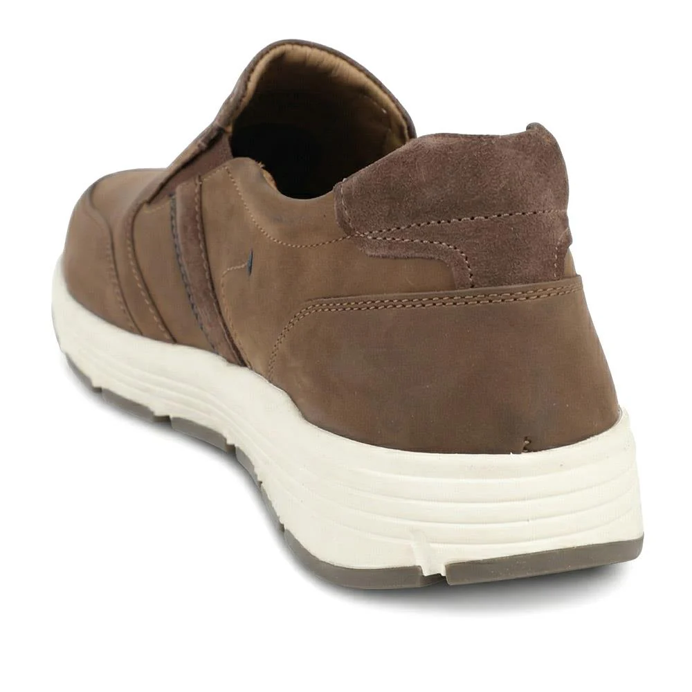 Wide-Fit Slip-On Leather Shoes - PARK41037 / 327 280 - Cognac - Image 3