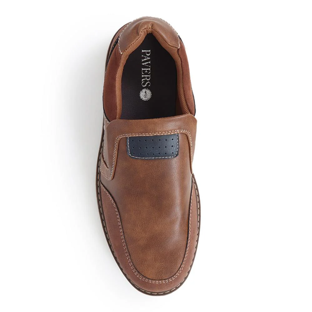 Wide Fit Slip-On Trainers - WBINS40053 / 325 792 - Tan - Image 4