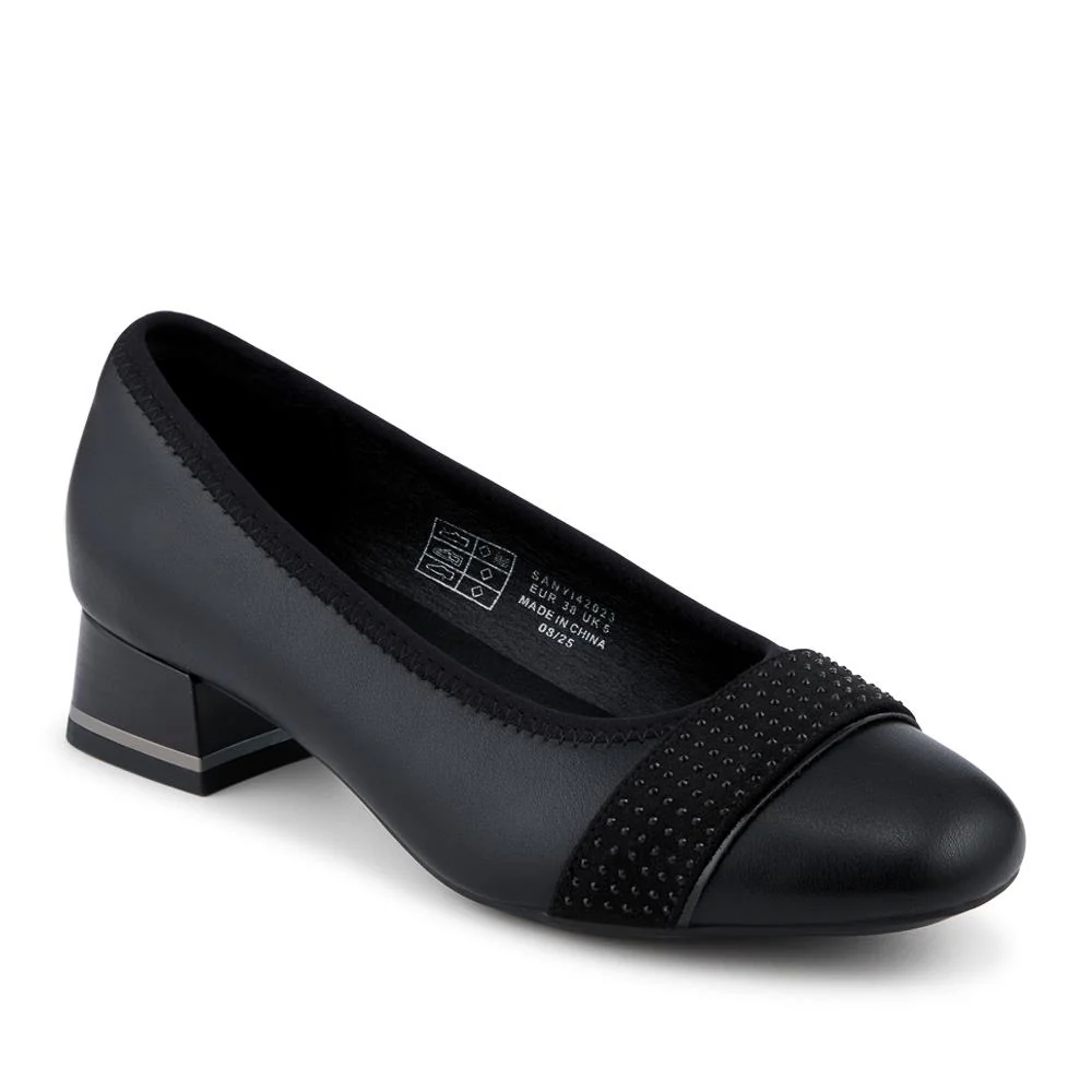 Wide Fit Smart Block Heel Slip On Shoes - SANYI42023 / 328 219