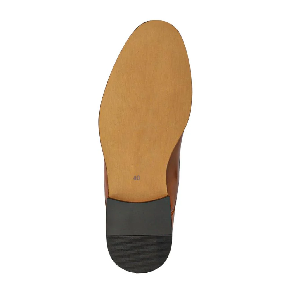 Wide Fit Smart Slip On Shoes - XINGH41008 / 327 503 - Tan - Image 5