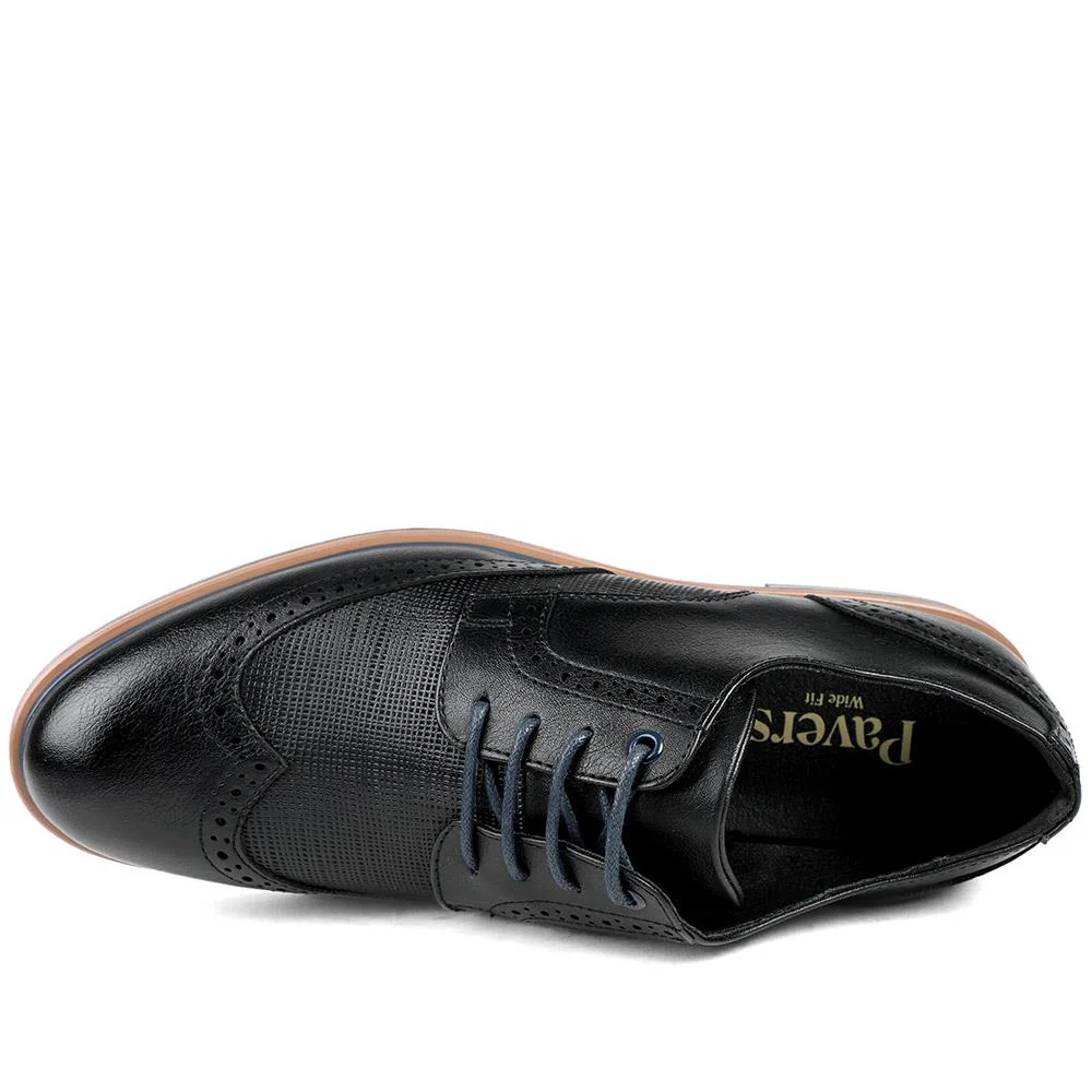 Wide Fit Smart Lace Up Brogues - JIAHU43002 / 329 333 - Black - Image 4