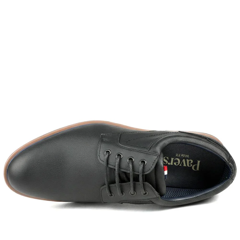Wide Fit Smart Lace Up Shoes - JIAHU43003 / 329 334 - Black - Image 4
