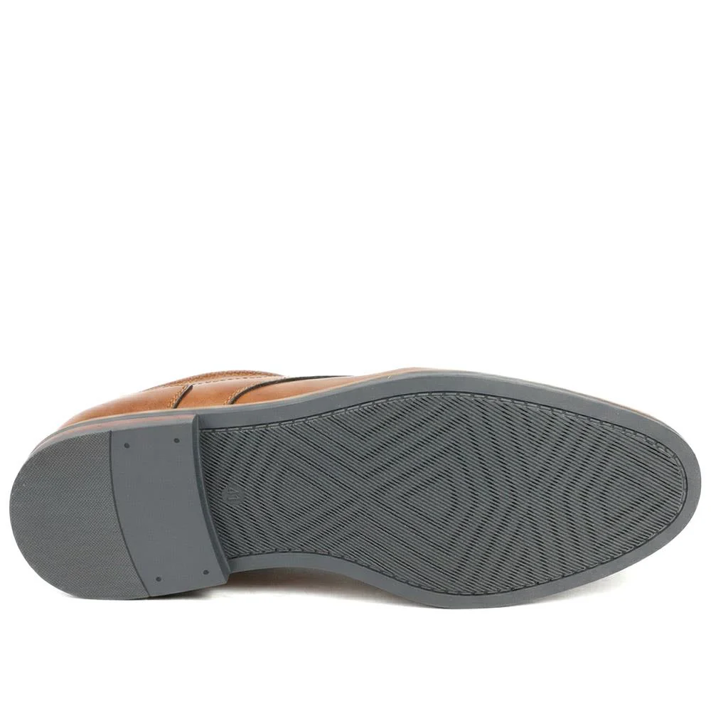 Wide Fit Smart Lace Up Shoes - JIAHU43003 / 329 334 - Tan - Image 5