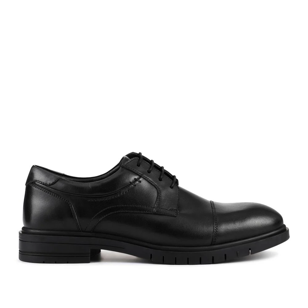 Wide Fit Smart Leather Derby Shoes - JFOOT42026 / 328 191 - Black - Image 2