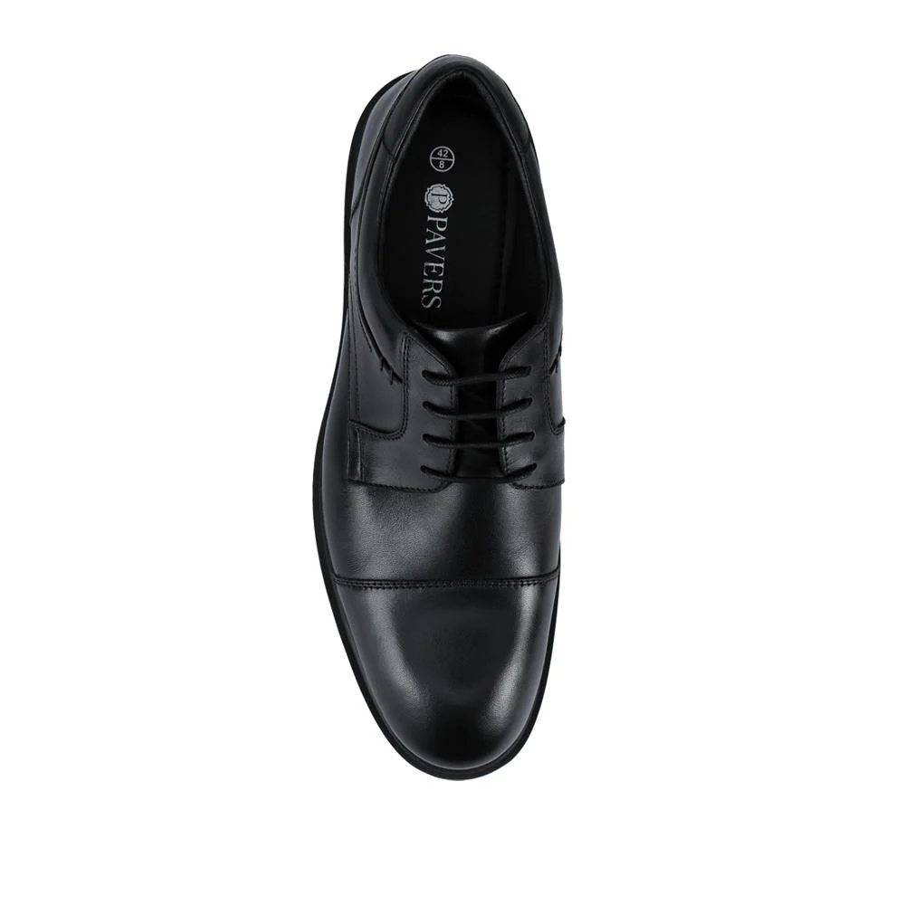 Wide Fit Smart Leather Derby Shoes - JFOOT42026 / 328 191 - Black - Image 6
