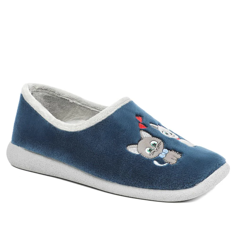 Wide Fit Soft Full Cat Slippers - KOY42002 / 328 258 - Image 2