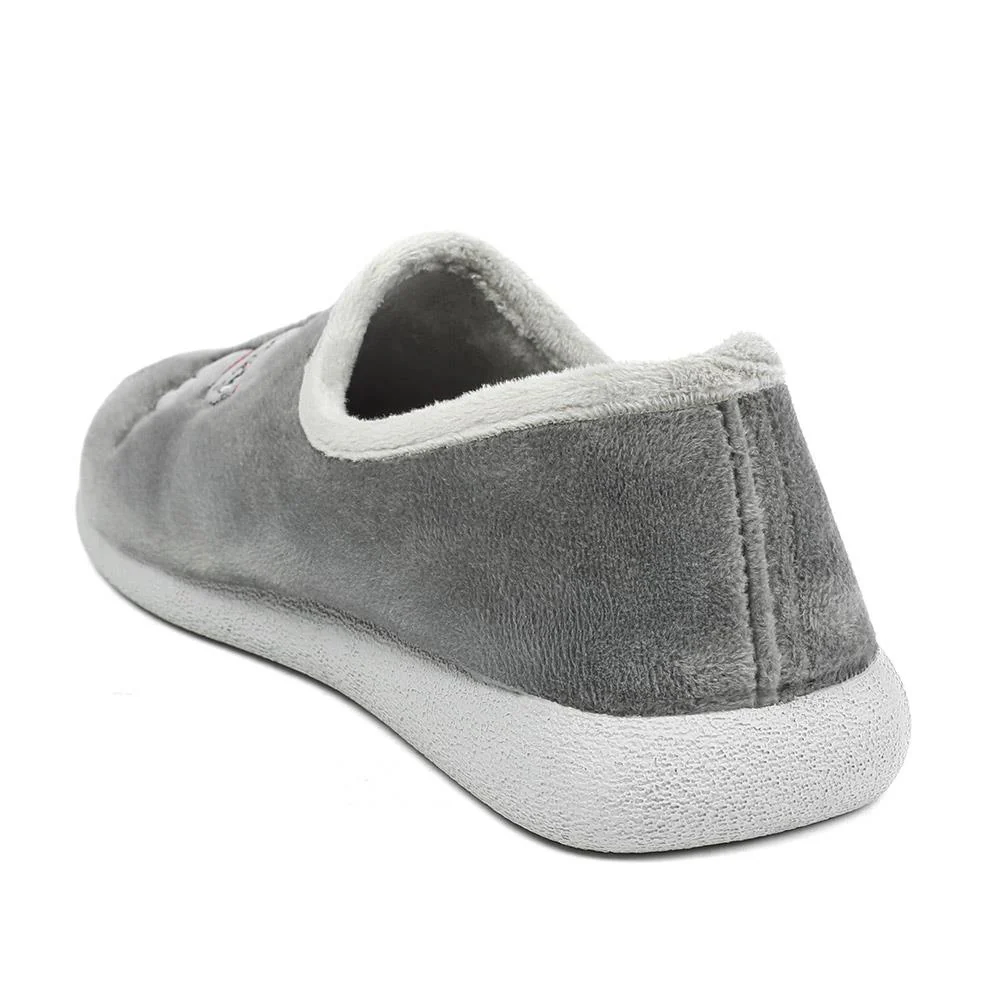 Wide Fit Soft Full Cat Slippers - KOY42002 / 328 258 - Grey - Image 3