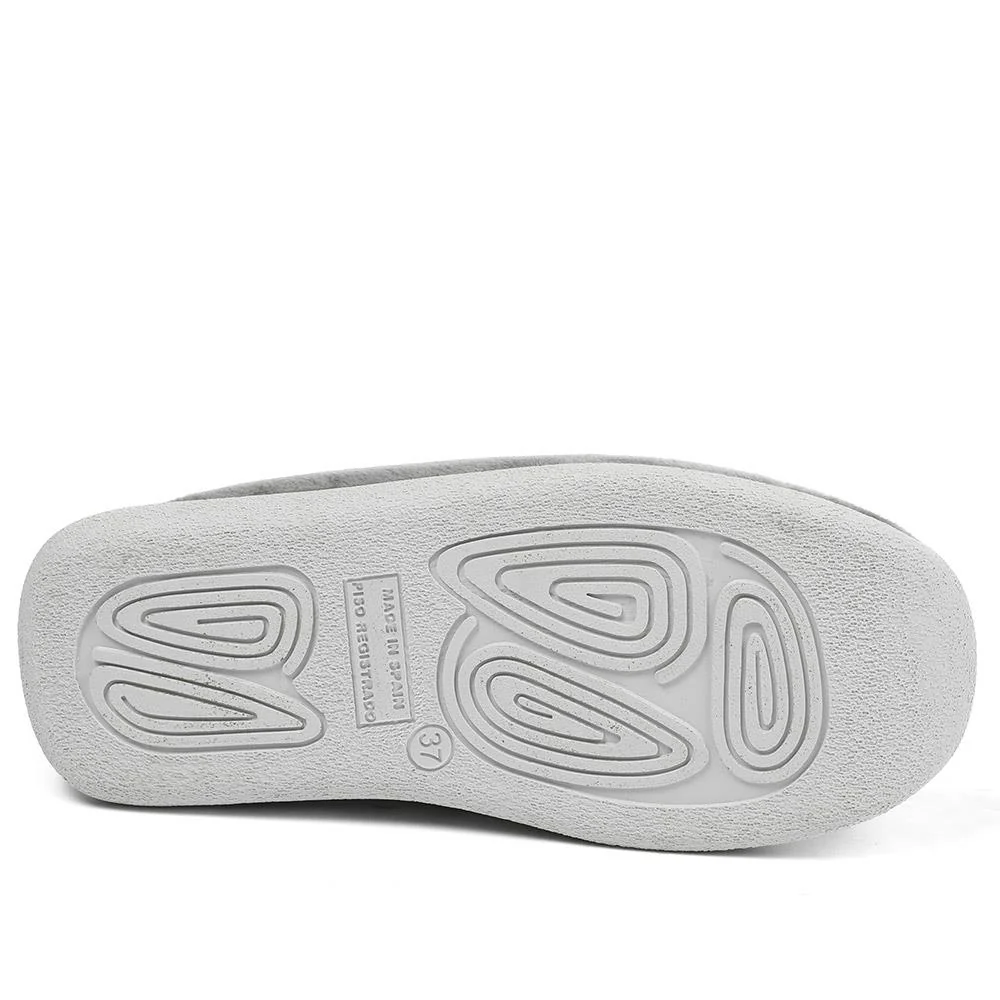Wide Fit Soft Full Cat Slippers - KOY42002 / 328 258 - Grey - Image 5