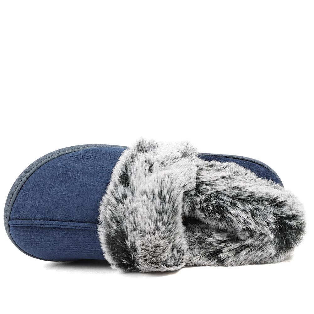 Wide Fit Soft Full Slippers - GALOP42015 / 328 608 - Navy - Image 4