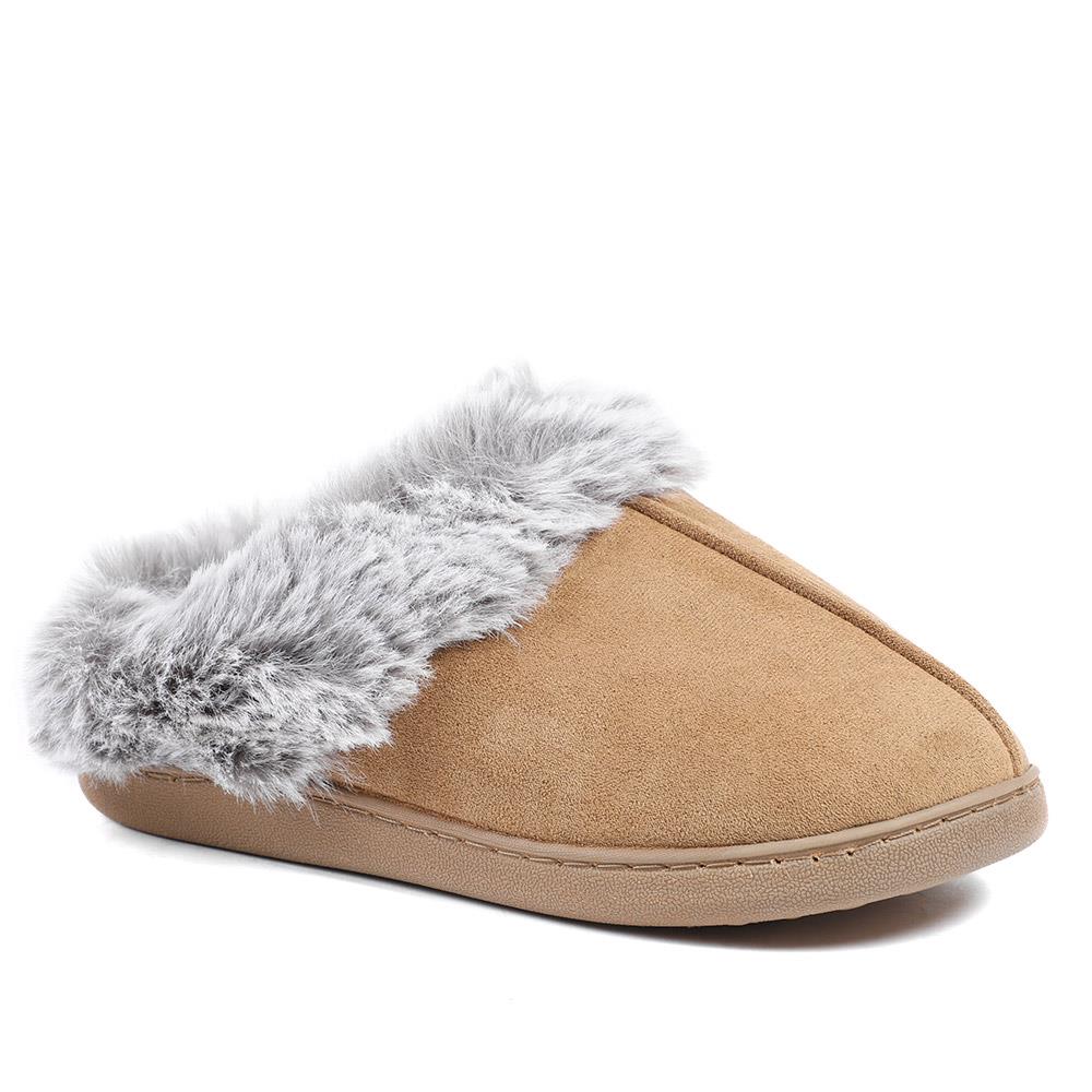 Wide Fit Soft Mule Slippers - GALOP42017 / 328 610 - Image 3