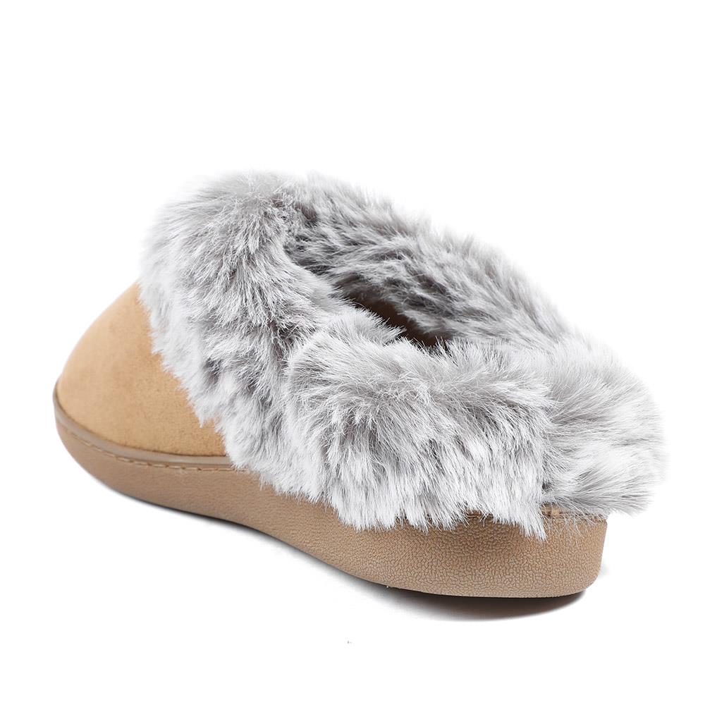 Wide Fit Soft Mule Slippers - GALOP42017 / 328 610 - Chestnut - Image 3