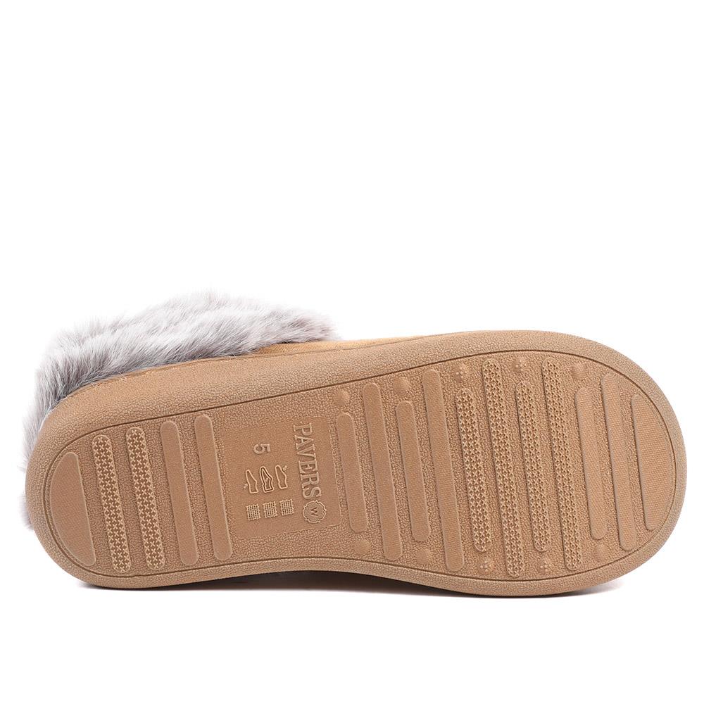 Wide Fit Soft Mule Slippers - GALOP42017 / 328 610 - Chestnut - Image 5