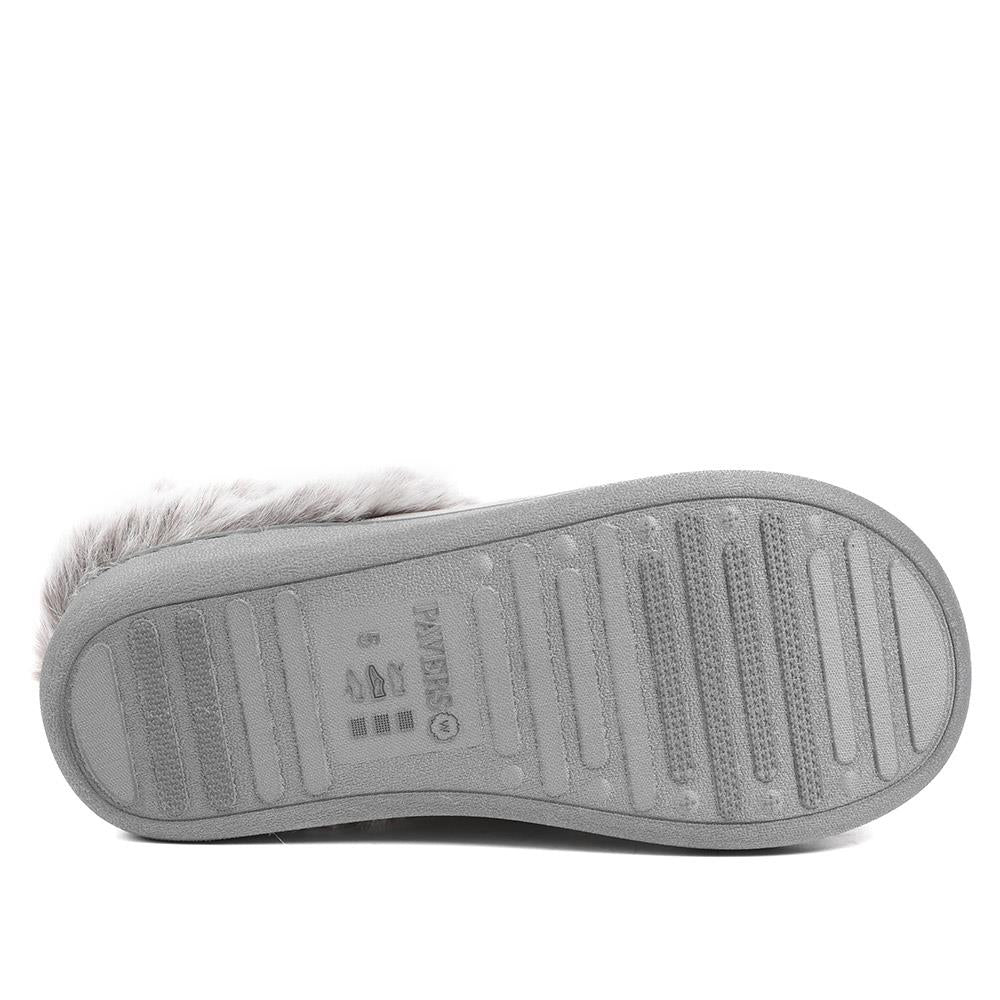 Wide Fit Soft Mule Slippers - GALOP42017 / 328 610 - Grey - Image 5