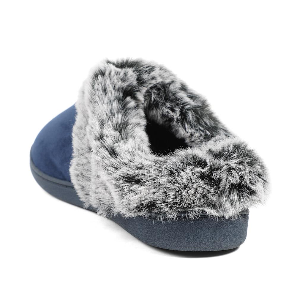 Wide Fit Soft Mule Slippers - GALOP42017 / 328 610 - Navy - Image 3