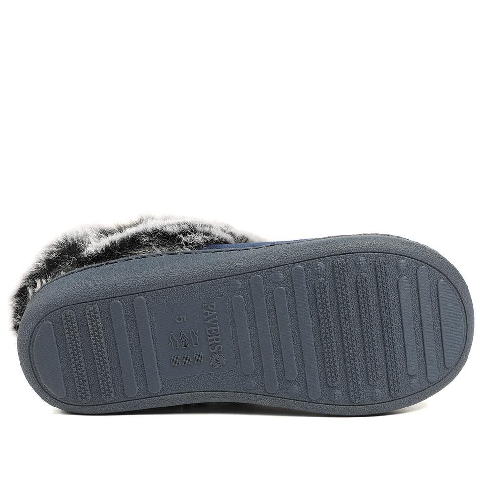 Wide Fit Soft Mule Slippers - GALOP42017 / 328 610 - Navy - Image 5