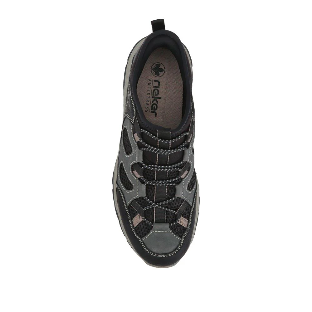 Wide-Fit Sports Trainers - RKR41530 / 326 937 - Black Multi - Image 4