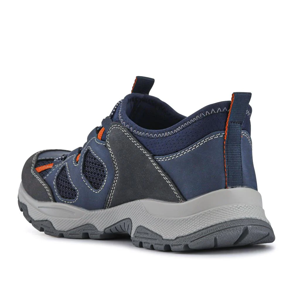 Wide-Fit Sports Trainers - RKR41530 / 326 937 - Navy Multi - Image 3