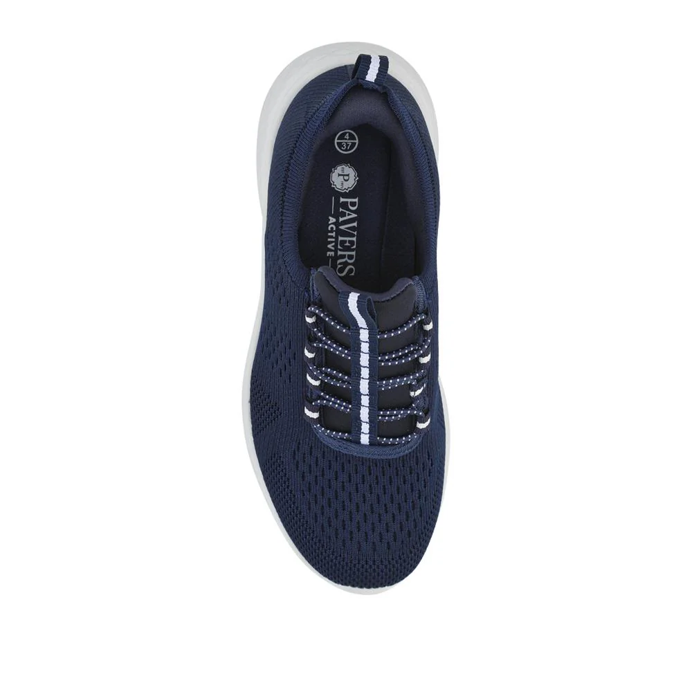 Wide Fit Easy Step In Bungee Lace Trainers - BRK42002 / 328 108 - Navy - Image 5