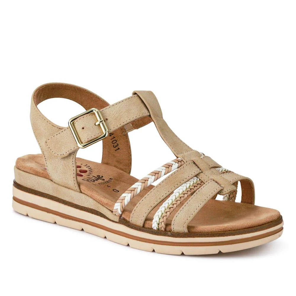 Wide-Fit Strappy Buckle-Up Sandals - RELIF41031 / 326 874