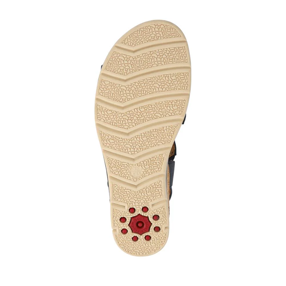 Wide-Fit Strappy Buckle-Up Sandals - RELIF41031 / 326 874 - Navy - Image 6