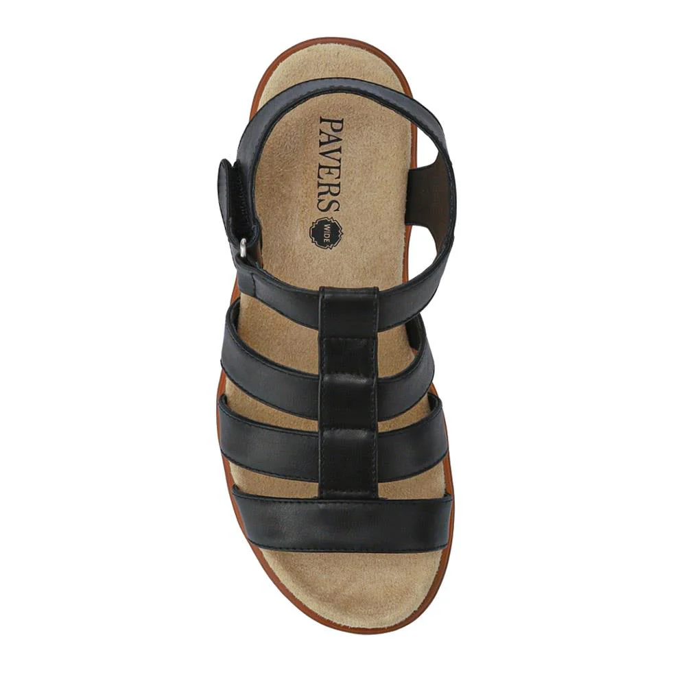 Wide Fit Strappy Sandals - WBINS41090 / 327 437 - Black - Image 5