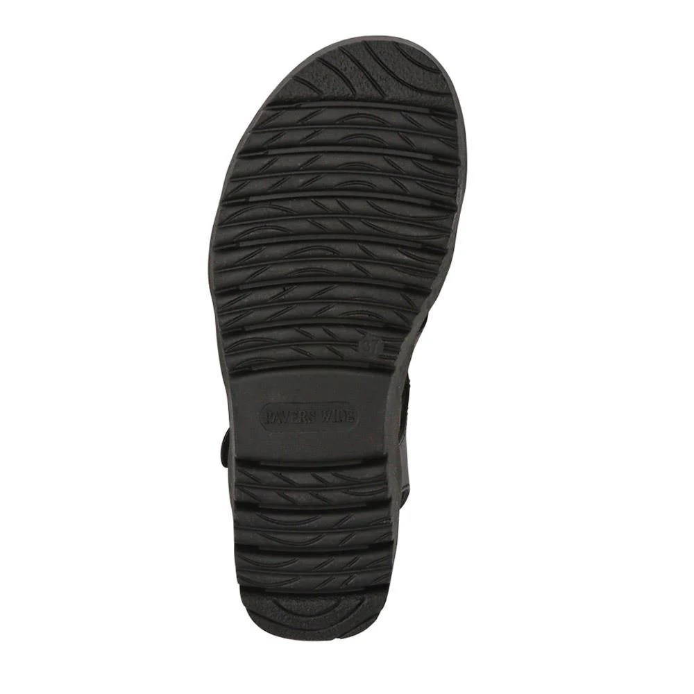 Wide Fit Strappy Sandals - WBINS41090 / 327 437 - Black - Image 7