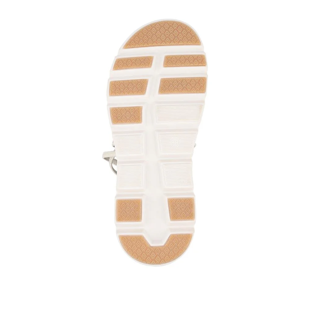 Wide Fit Stretchy Cushioned Sandals - WBINS41089 / 327 328 - Beige - Image 6