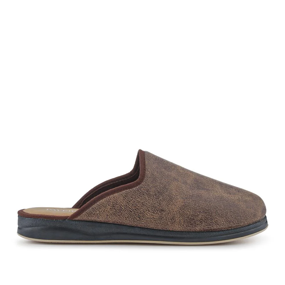 Wide Fit Supportive Mule Slippers - QING42028 / 328 280 - Khaki - Image 2