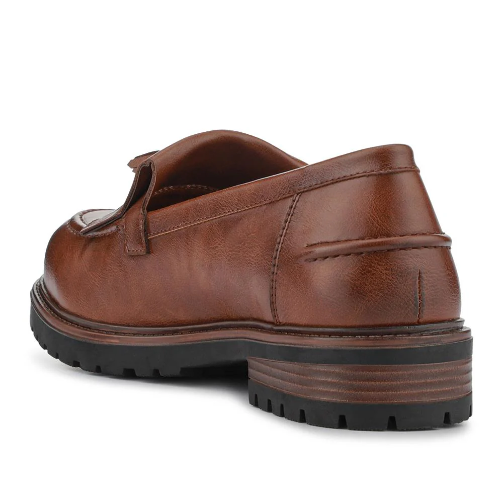 Wide Fit Tasselled Moccasins - WOIL42039 / 327 928 - Tan - Image 3