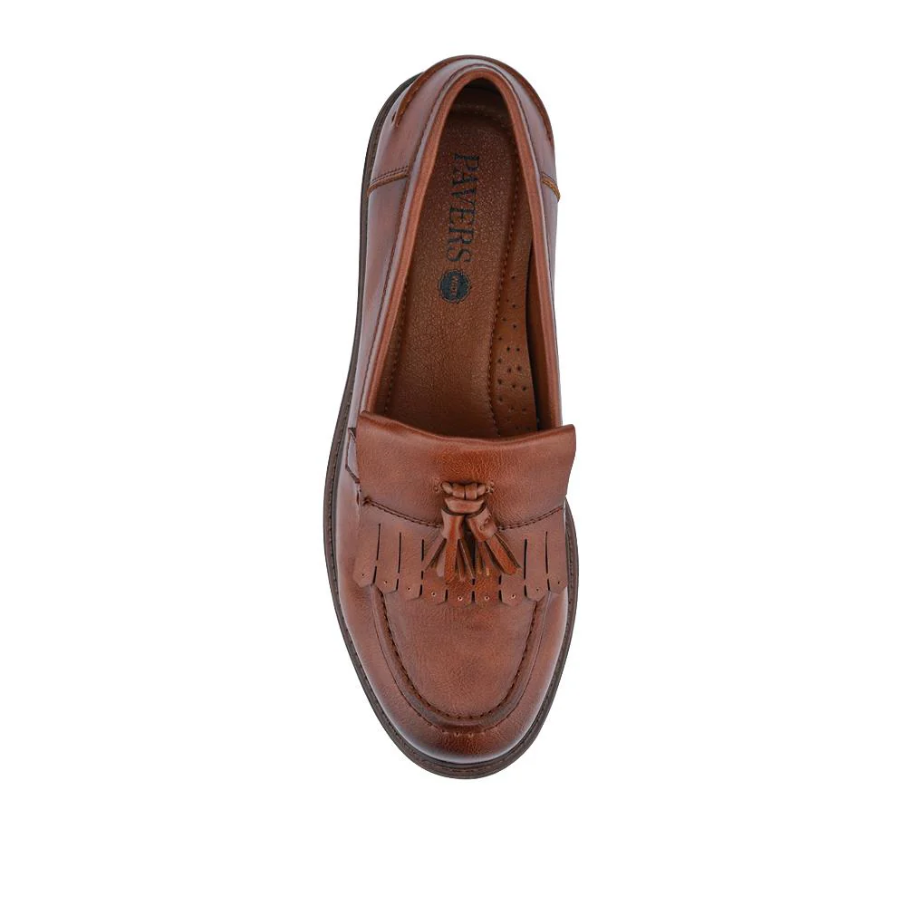 Wide Fit Tasselled Moccasins - WOIL42039 / 327 928 - Tan - Image 5