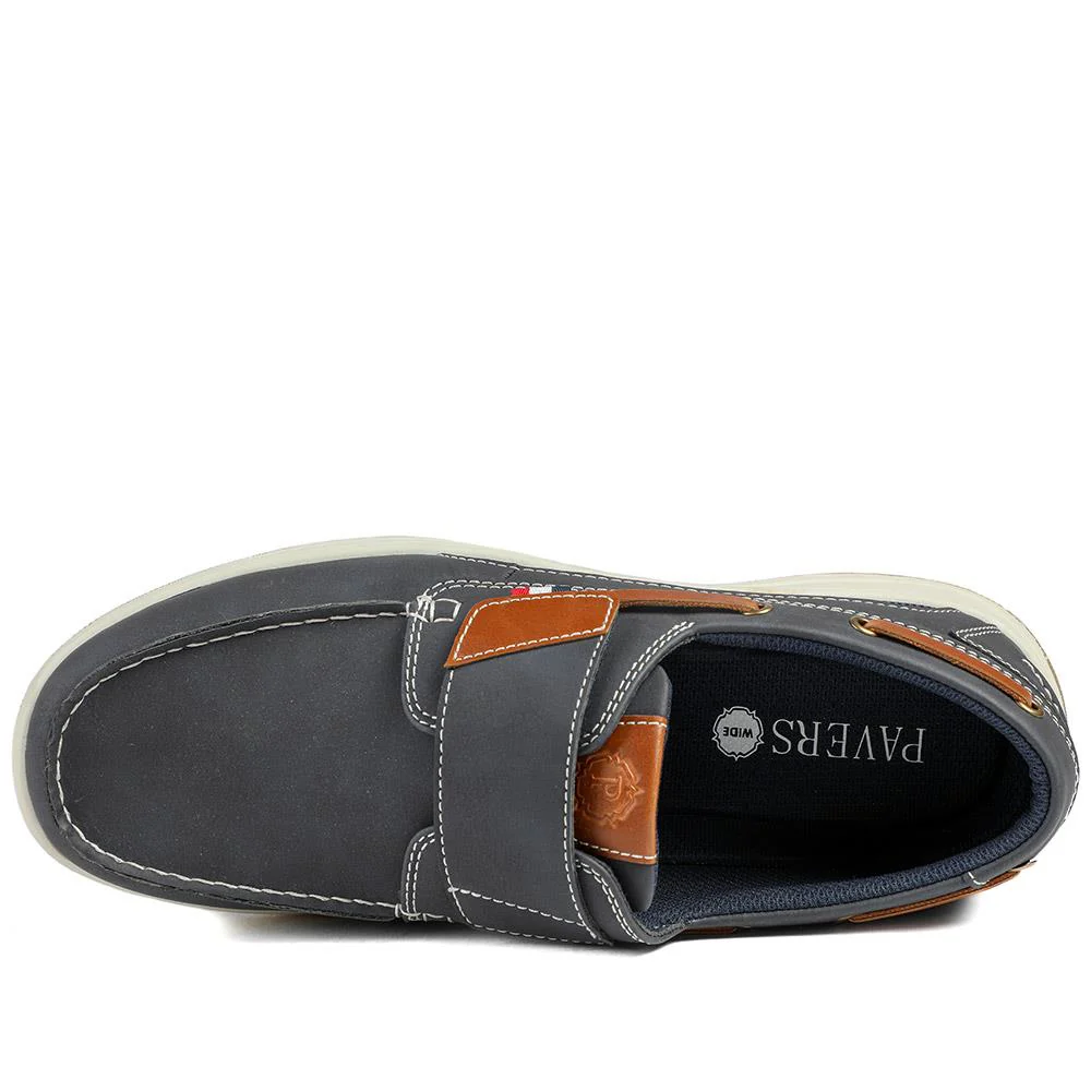 Wide Fit Touch Fasten Casual Shoes - CHANG43002 / 328 834 - Navy - Image 4