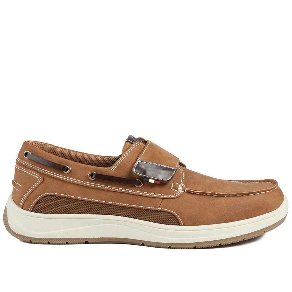 Wide Fit Touch Fasten Casual Shoes - CHANG43002 / 328 834 - Tan - Image 2
