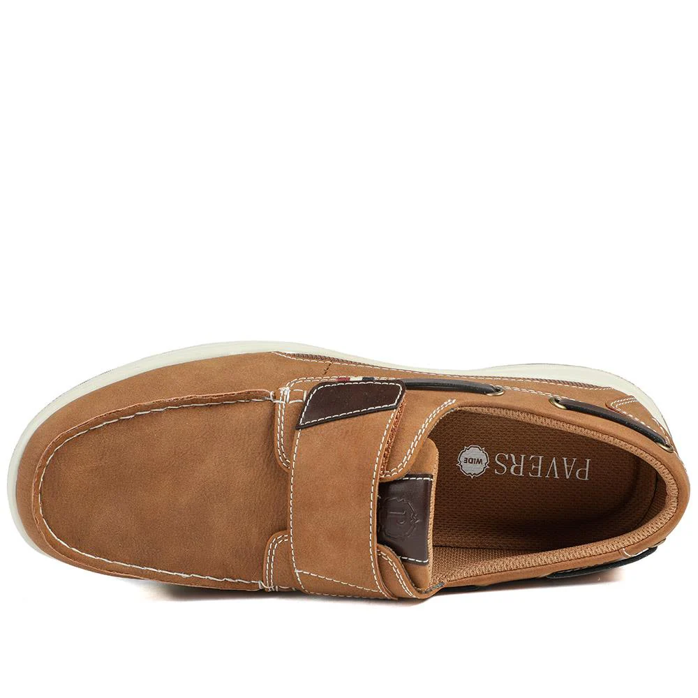 Wide Fit Touch Fasten Casual Shoes - CHANG43002 / 328 834 - Tan - Image 4
