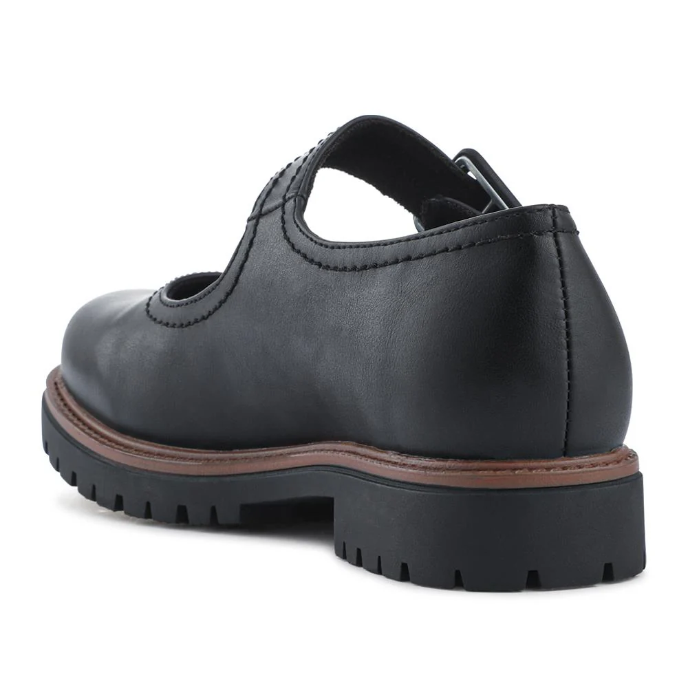 Wide Fit Touch-Fasten Chunky Mary Janes - WBINS42025 / 327 954 - Black - Image 3