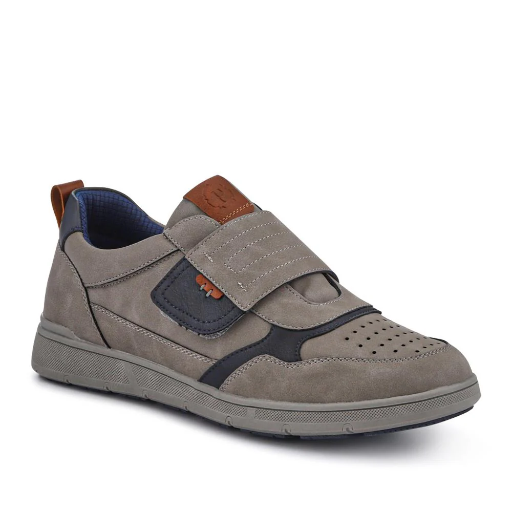 Wide-Fit Touch-Fasten Comfort Shoes - GANG41014 / 327 577 - Grey