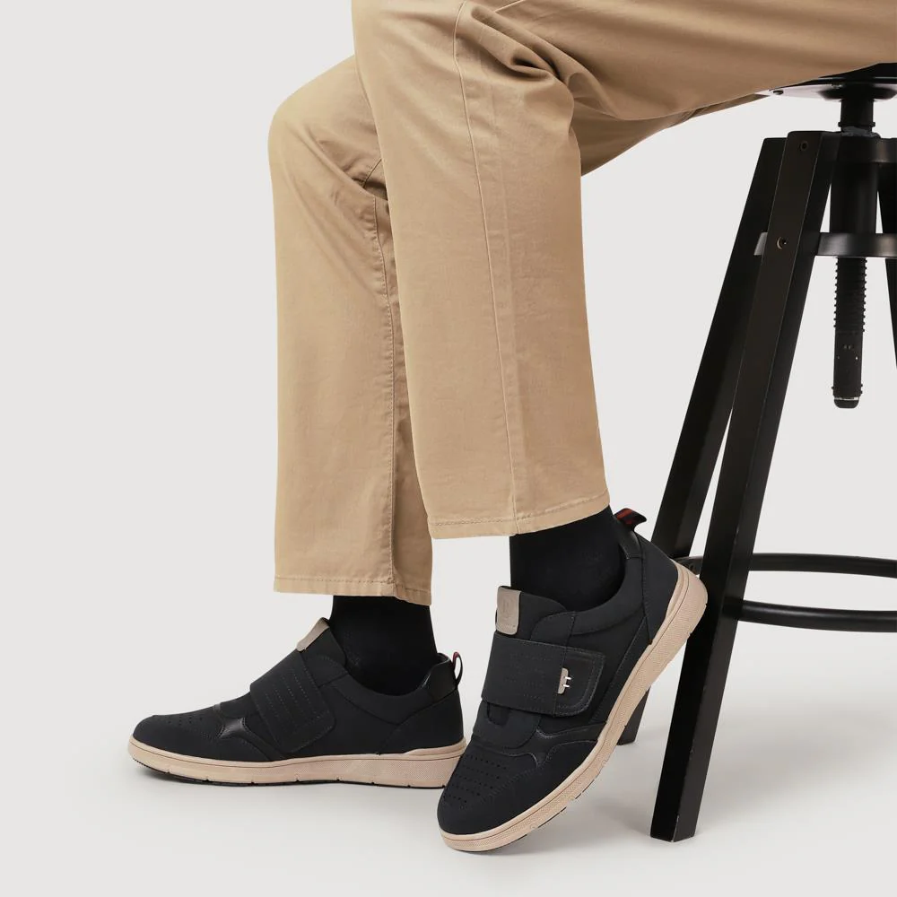 Wide-Fit Touch-Fasten Comfort Shoes - GANG41014 / 327 577 - Navy - Image 5