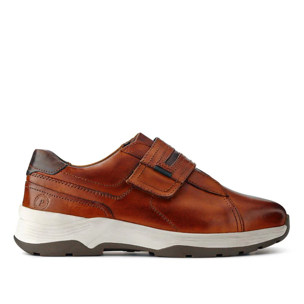 Wide-Fit Touch-Fasten Shoes - CALLUM / 326 961 - Cognac - Image 2