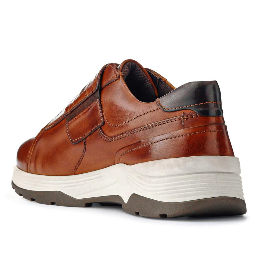 Wide-Fit Touch-Fasten Shoes - CALLUM / 326 961 - Cognac - Image 3