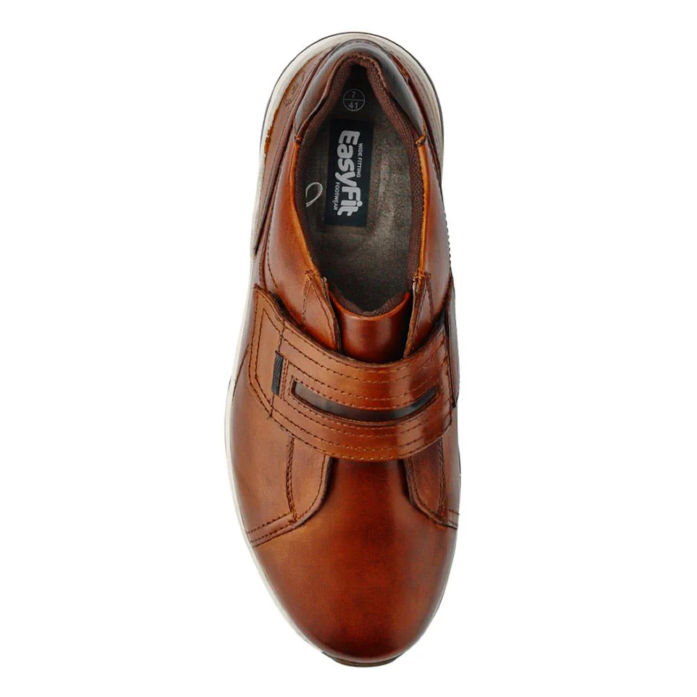 Wide-Fit Touch-Fasten Shoes - CALLUM / 326 961 - Cognac - Image 4