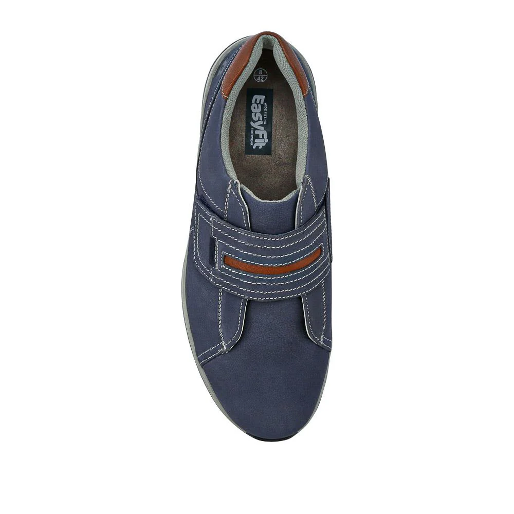 Wide-Fit Touch-Fasten Shoes - CALLUM / 326 961 - Navy - Image 4