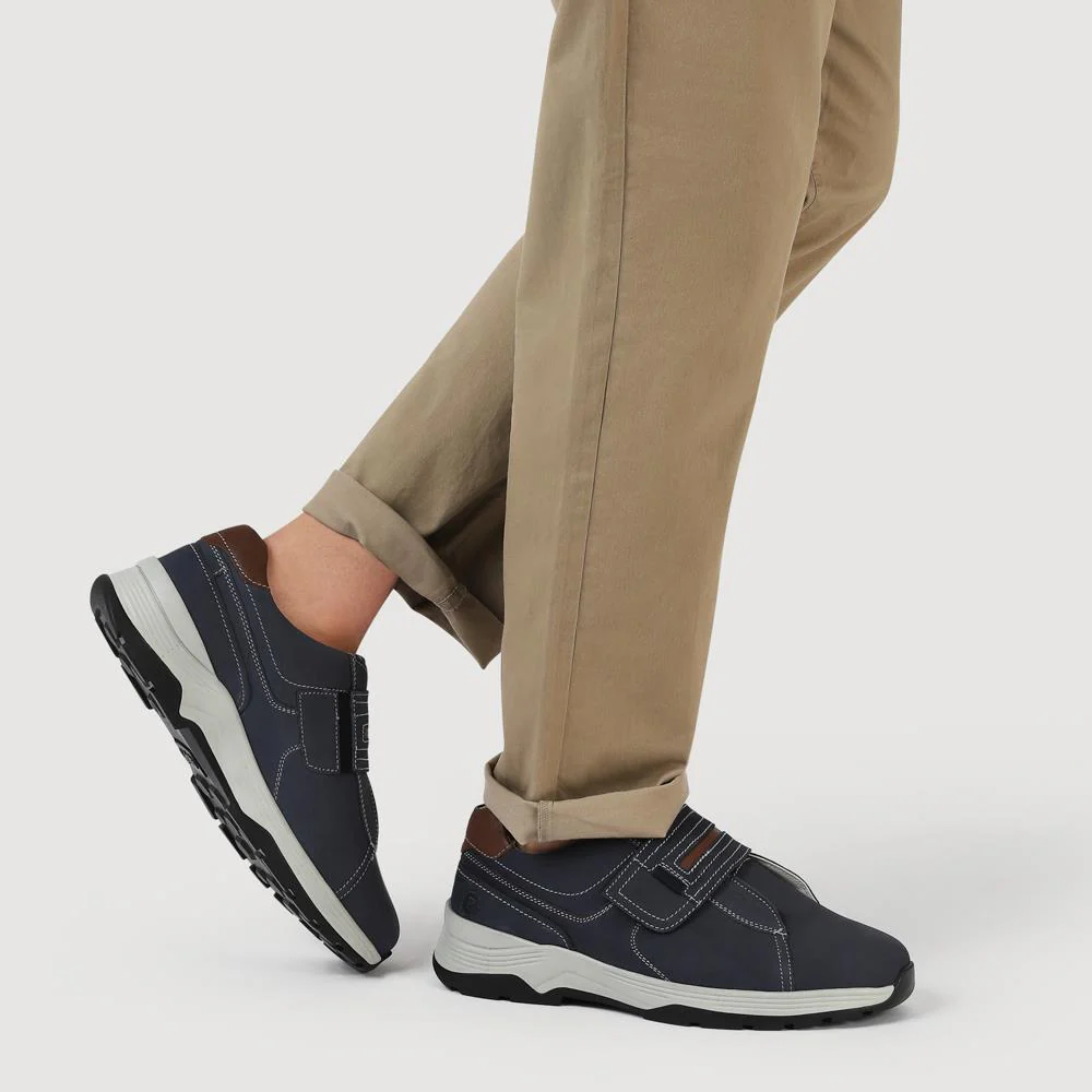 Wide-Fit Touch-Fasten Shoes - CALLUM / 326 961 - Navy - Image 5