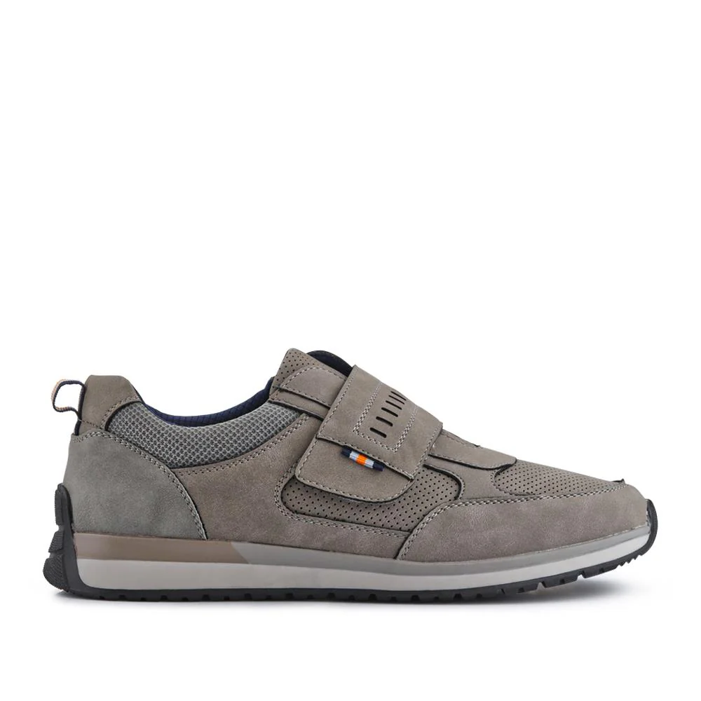 Wide Fit Touch Fasten Trainers - GANG41011 / 327 572 - Grey - Image 2