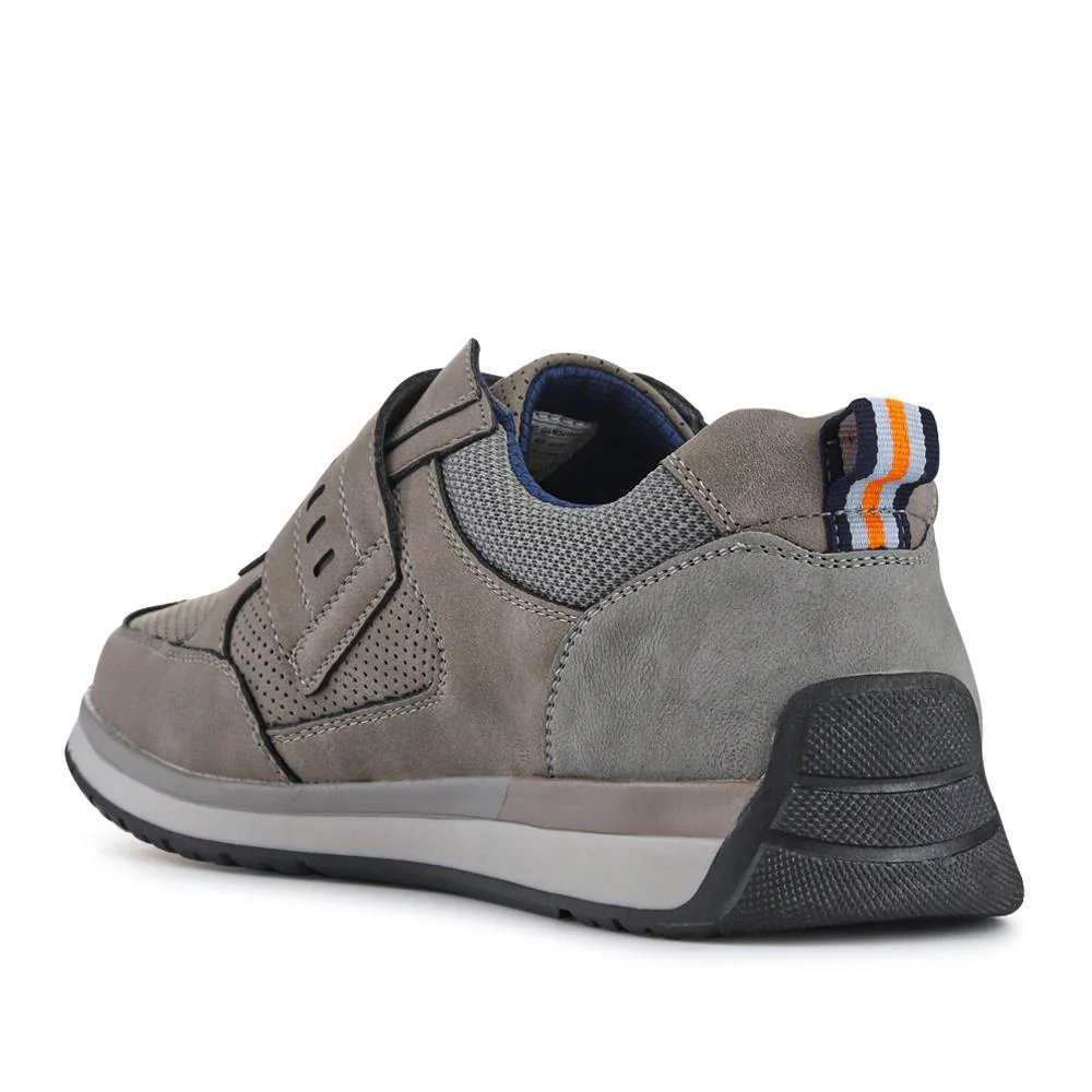 Wide Fit Touch Fasten Trainers - GANG41011 / 327 572 - Grey - Image 3