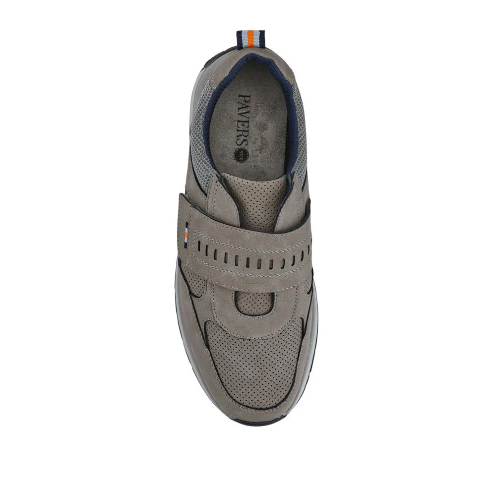 Wide Fit Touch Fasten Trainers - GANG41011 / 327 572 - Grey - Image 4