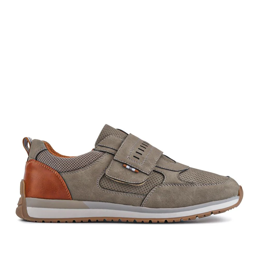 Wide Fit Touch Fasten Trainers - GANG41011 / 327 572 - Khaki - Image 2
