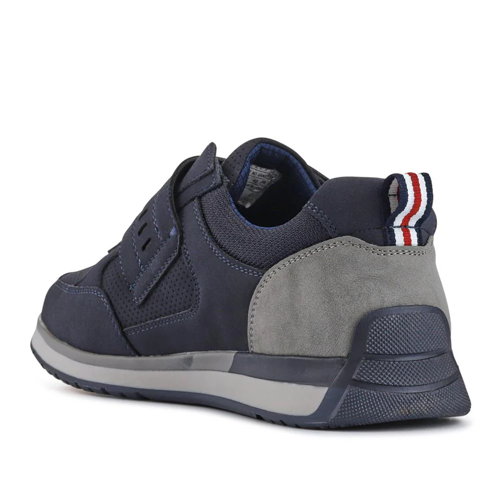 Wide Fit Touch Fasten Trainers - GANG41011 / 327 572 - Navy - Image 3