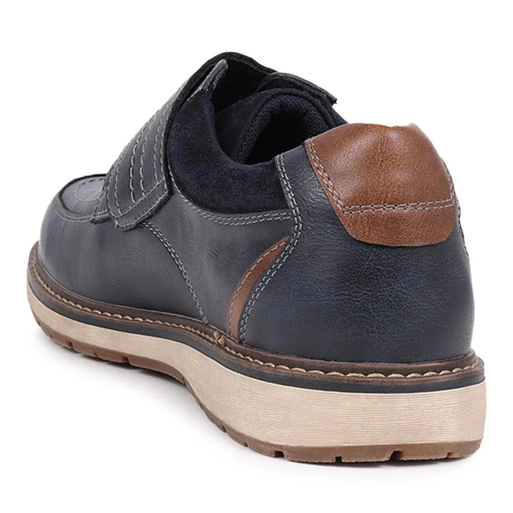 Wide Fit Touch-Fasten Trainers - WBINS40055 / 325 793 - Navy - Image 3