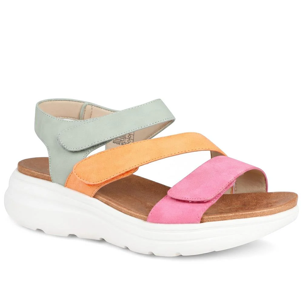 Wide Fit Triple Adjustable Strap Sandals - BRK43034 / 329 389
