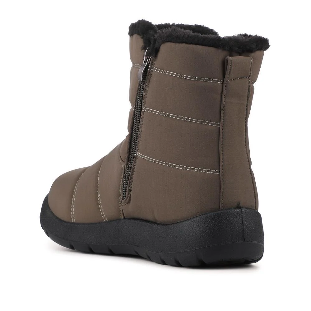 Wide Fit Twin Zip Weather Boots - ACADE38005 / 324 547 - Olive - Image 3